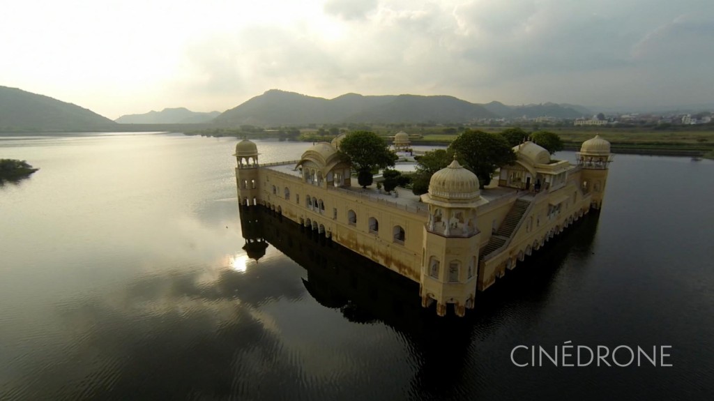 Hôtel palais flottant en Inde - photographie aérienne