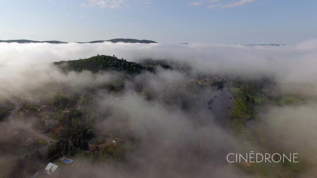 Sainte-Adèle vue du ciel par drone